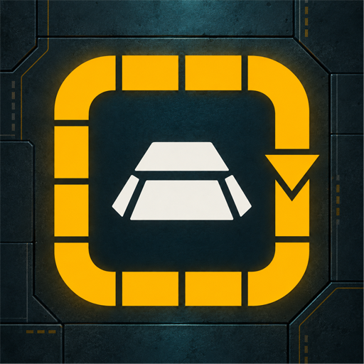 Helios Protocol: Automation app icon showing a yellow conveyor loop and a white metal ingot